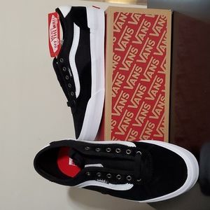 Vans Youth Chima Pro 2 (Suede/Canvas) Black/White Size 6 Youth NWT